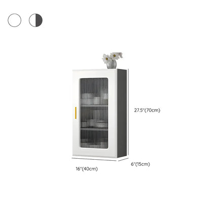 Vitrine moderne et simple en bois avec porte en verre flottante