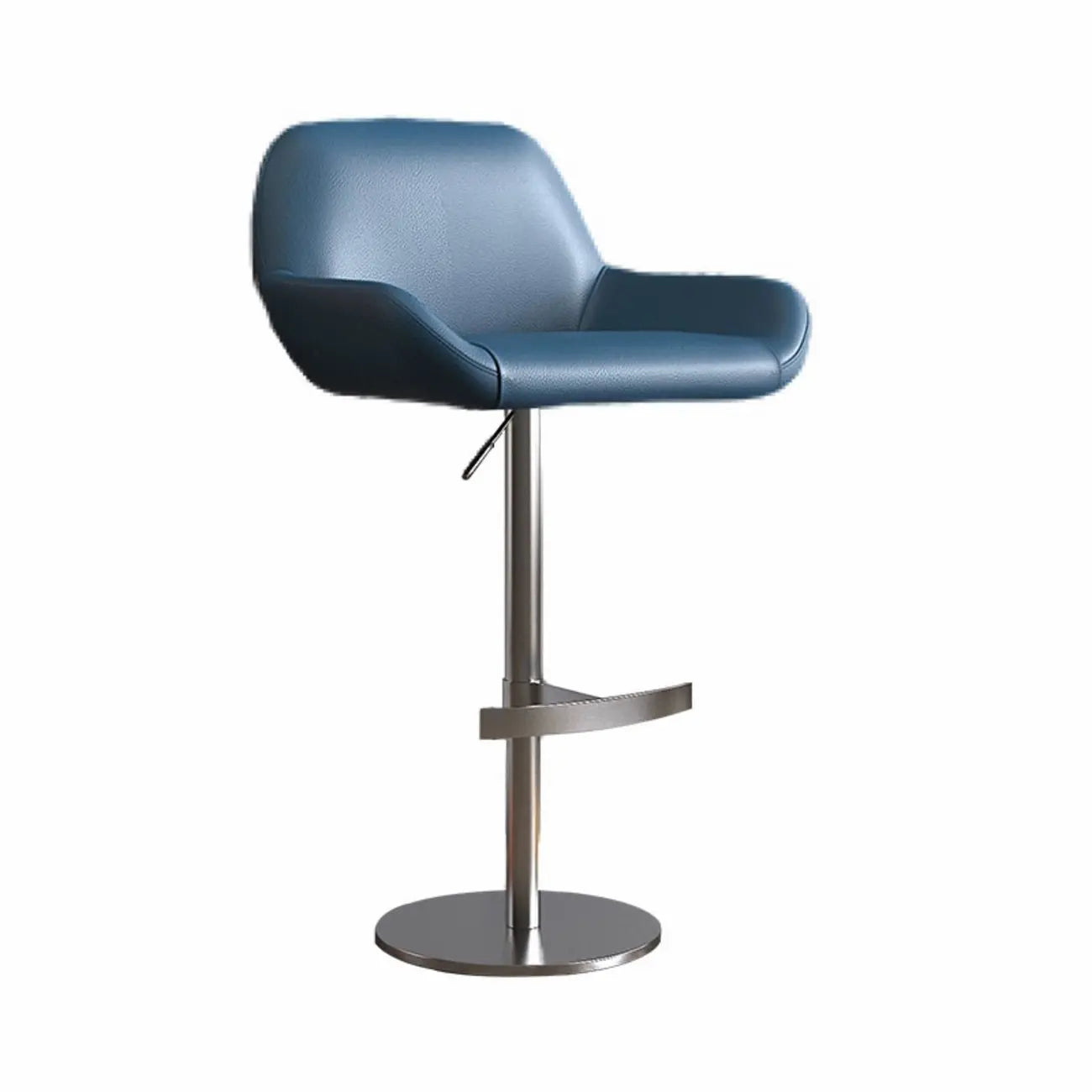 Tabourets de bar pivotants minimalistes en cuir avec dossier bas pour la cuisine