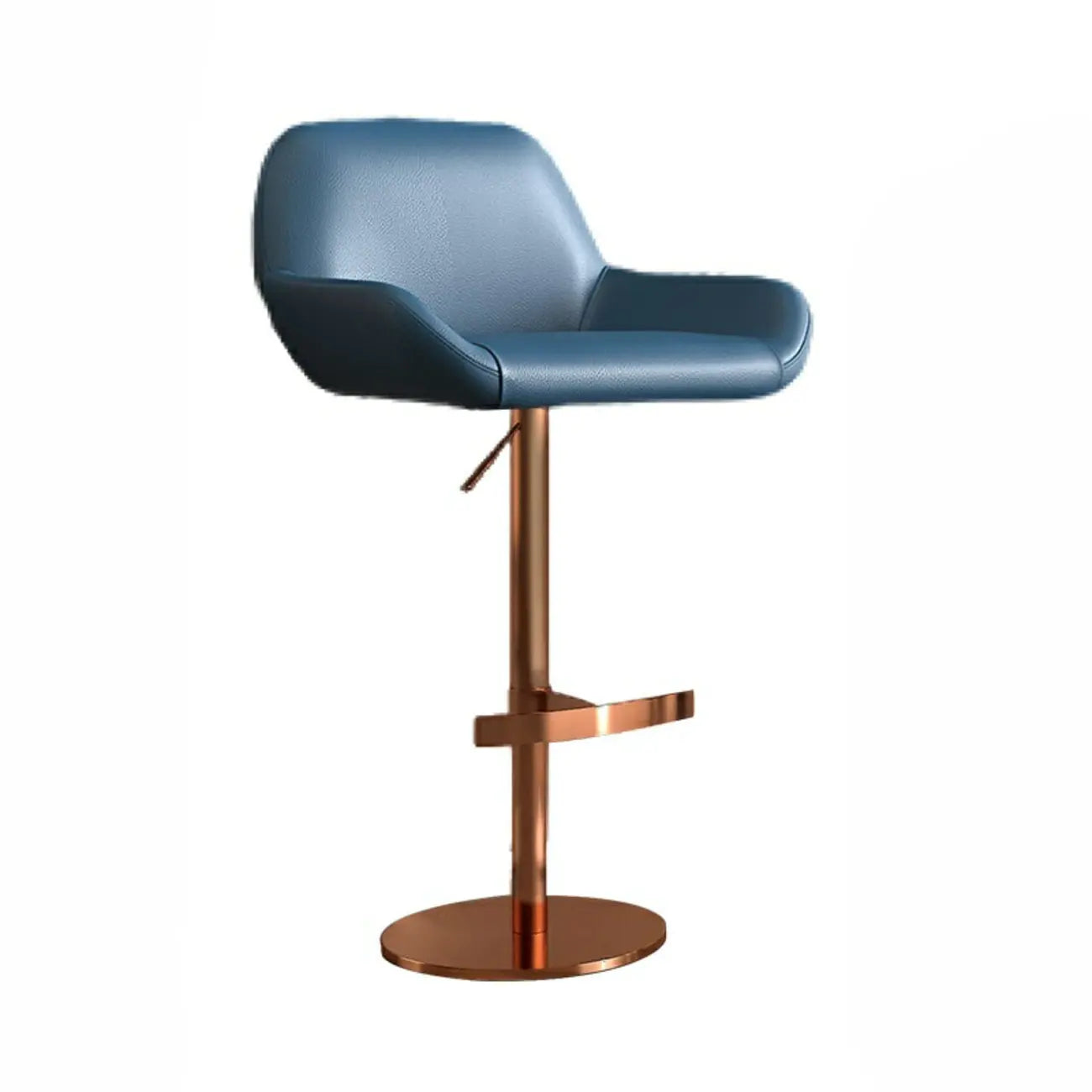 Tabourets de bar pivotants minimalistes en cuir avec dossier bas pour la cuisine