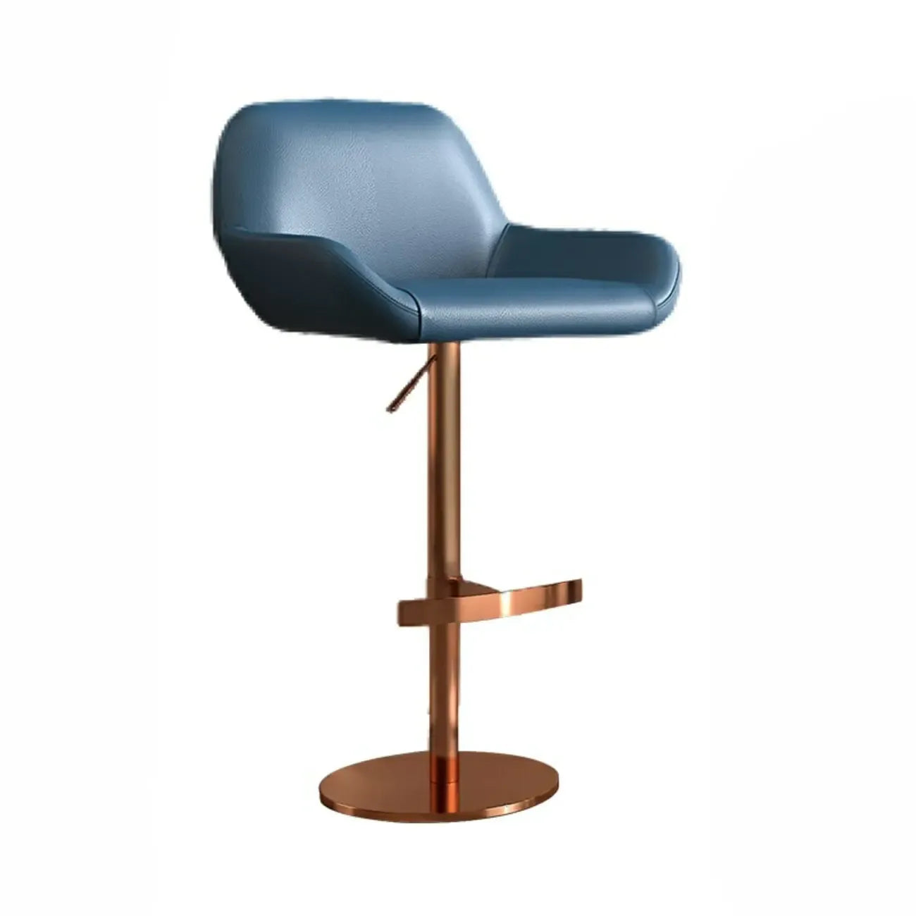 Tabourets de bar pivotants minimalistes en cuir avec dossier bas pour la cuisine