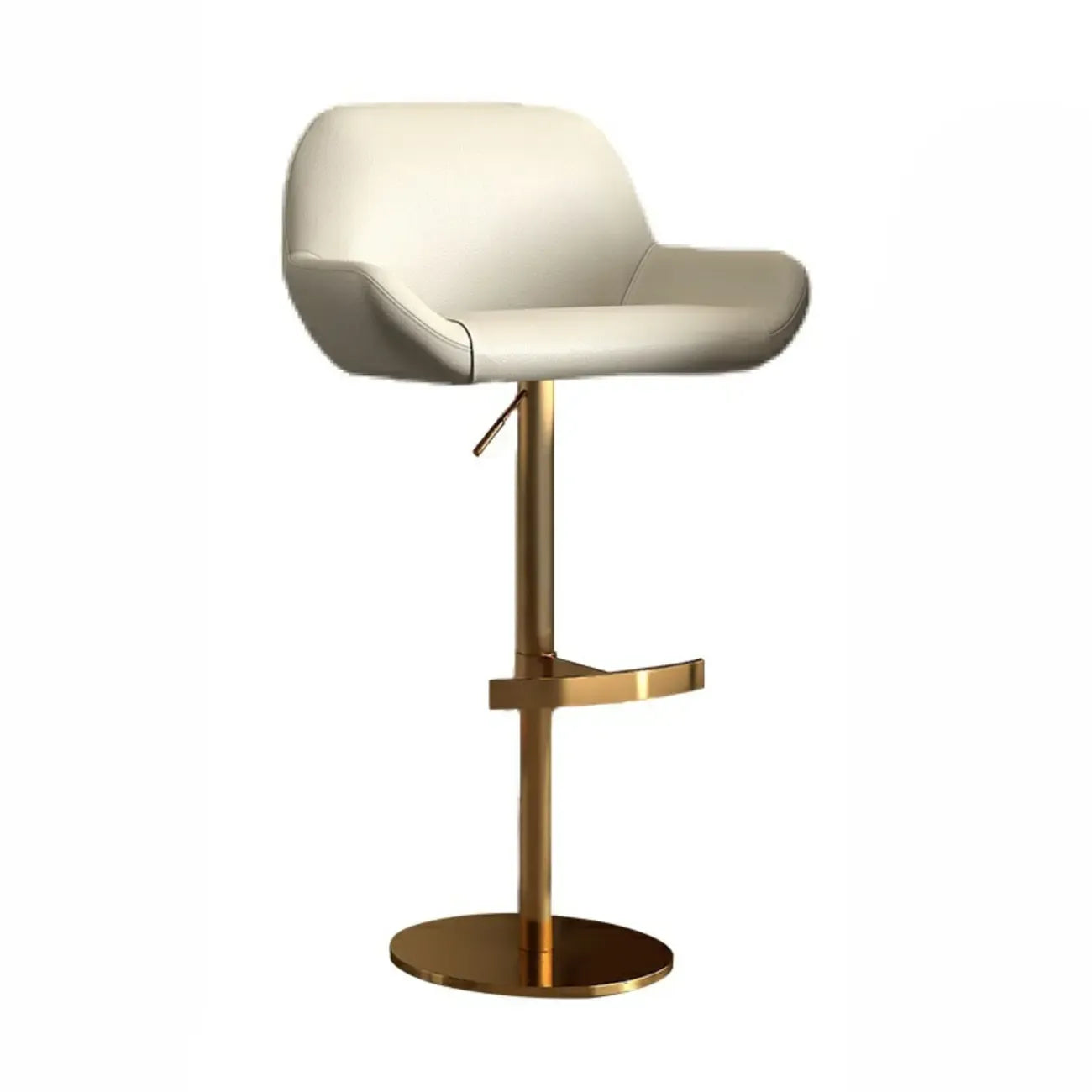 Tabourets de bar pivotants minimalistes en cuir avec dossier bas pour la cuisine