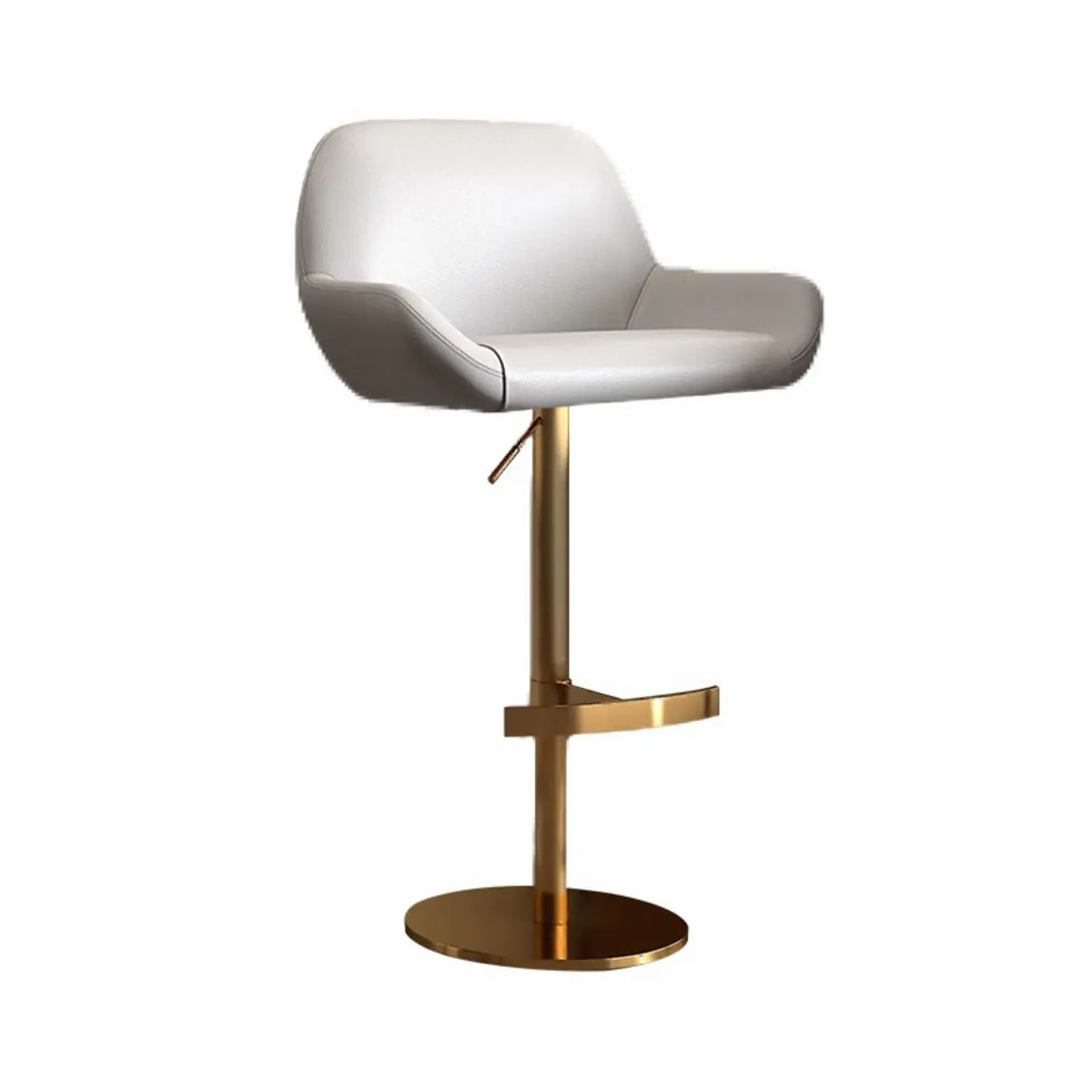 Tabourets de bar pivotants minimalistes en cuir avec dossier bas pour la cuisine