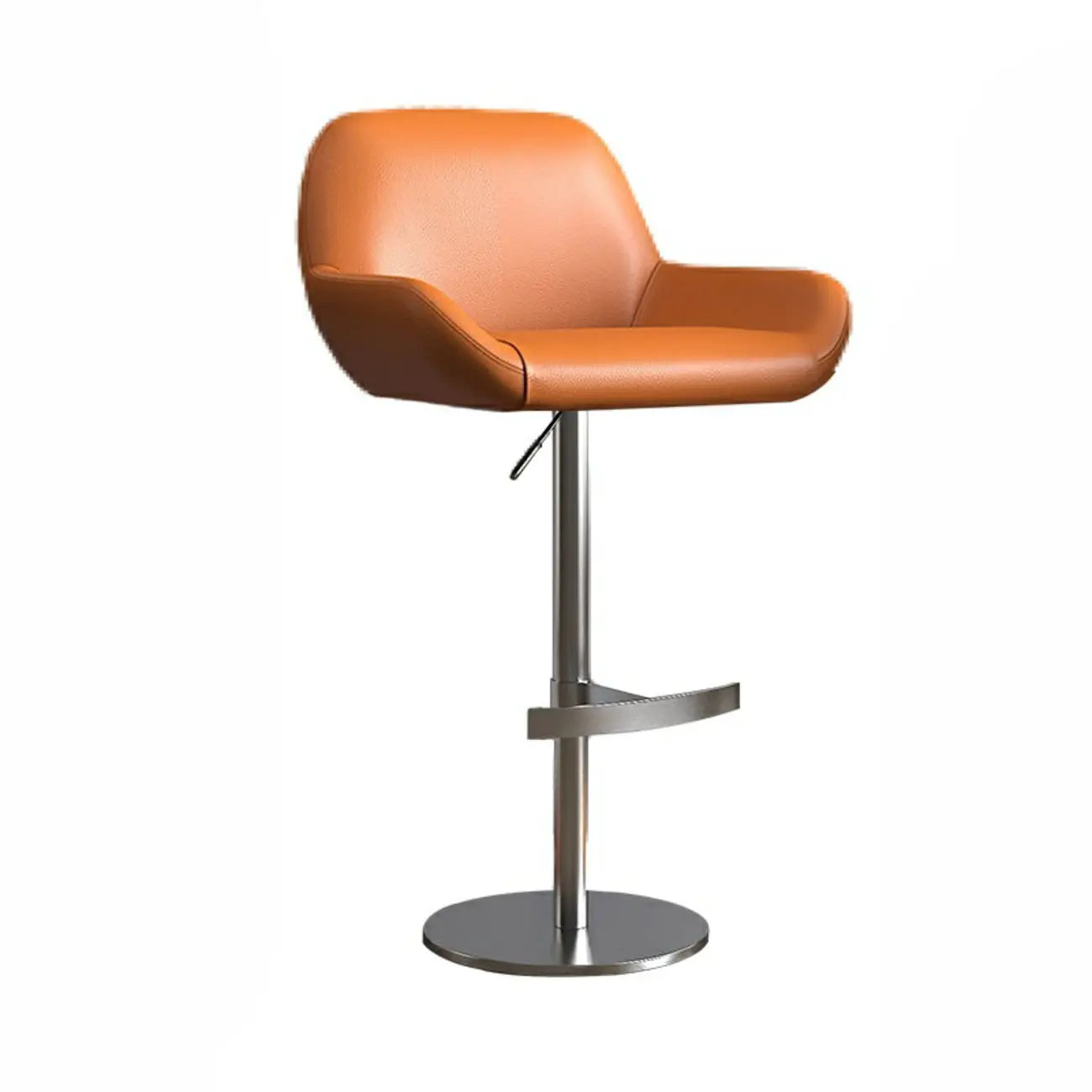 Tabourets de bar pivotants minimalistes en cuir avec dossier bas pour la cuisine