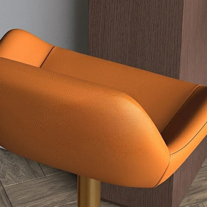 Tabourets de bar pivotants minimalistes en cuir avec dossier bas pour la cuisine