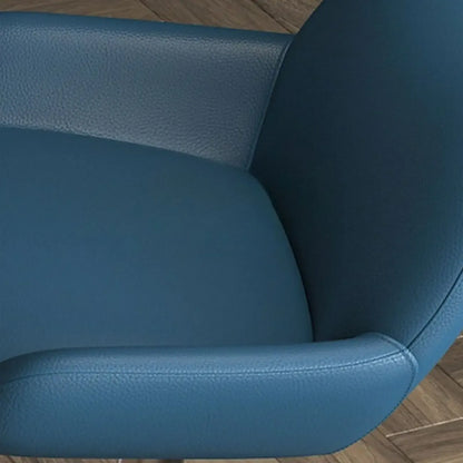 Tabourets de bar pivotants minimalistes en cuir avec dossier bas pour la cuisine