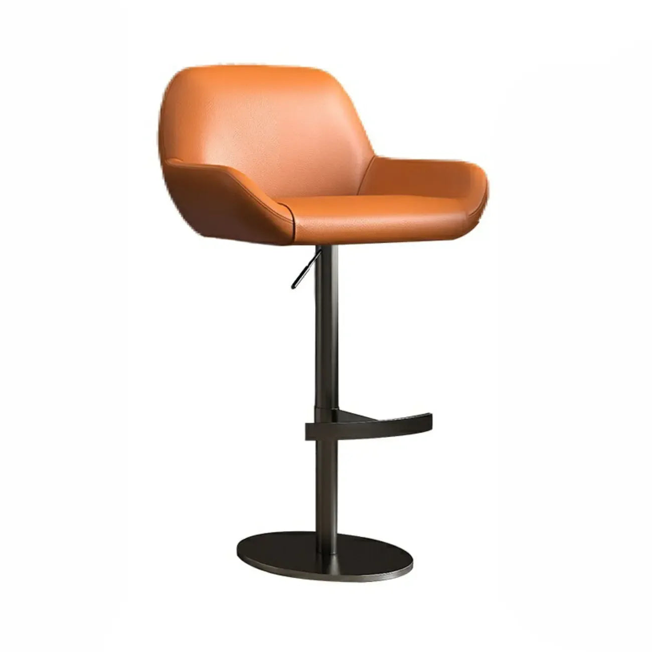 Tabourets de bar pivotants minimalistes en cuir avec dossier bas pour la cuisine