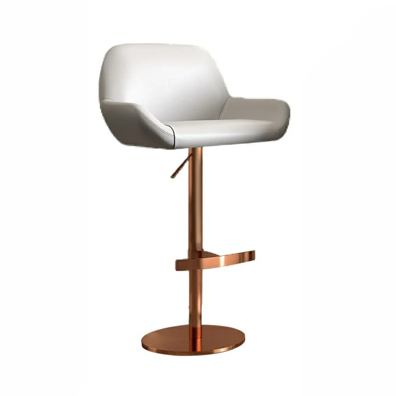 Tabourets de bar pivotants minimalistes en cuir avec dossier bas pour la cuisine