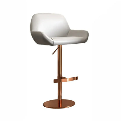 Tabourets de bar pivotants minimalistes en cuir avec dossier bas pour la cuisine