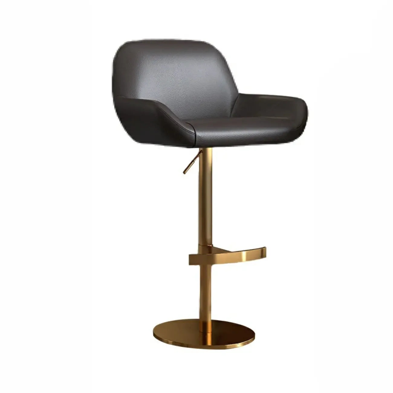 Tabourets de bar pivotants minimalistes en cuir avec dossier bas pour la cuisine