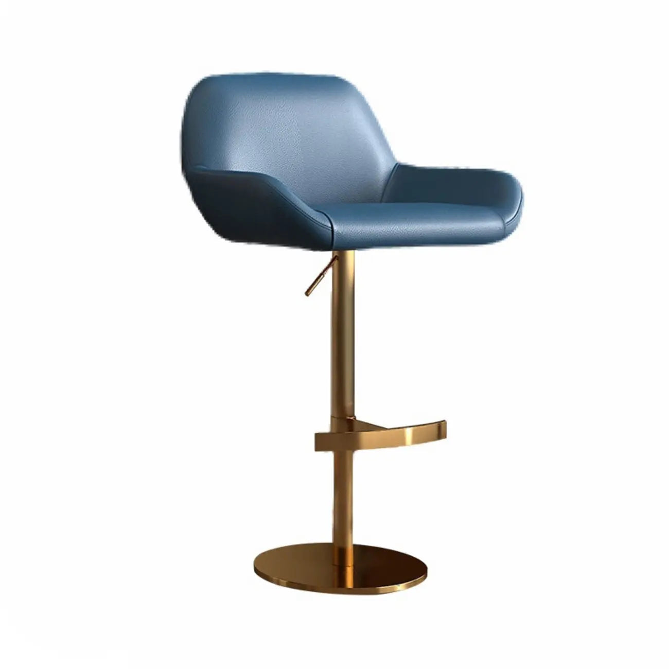 Tabourets de bar pivotants minimalistes en cuir avec dossier bas pour la cuisine