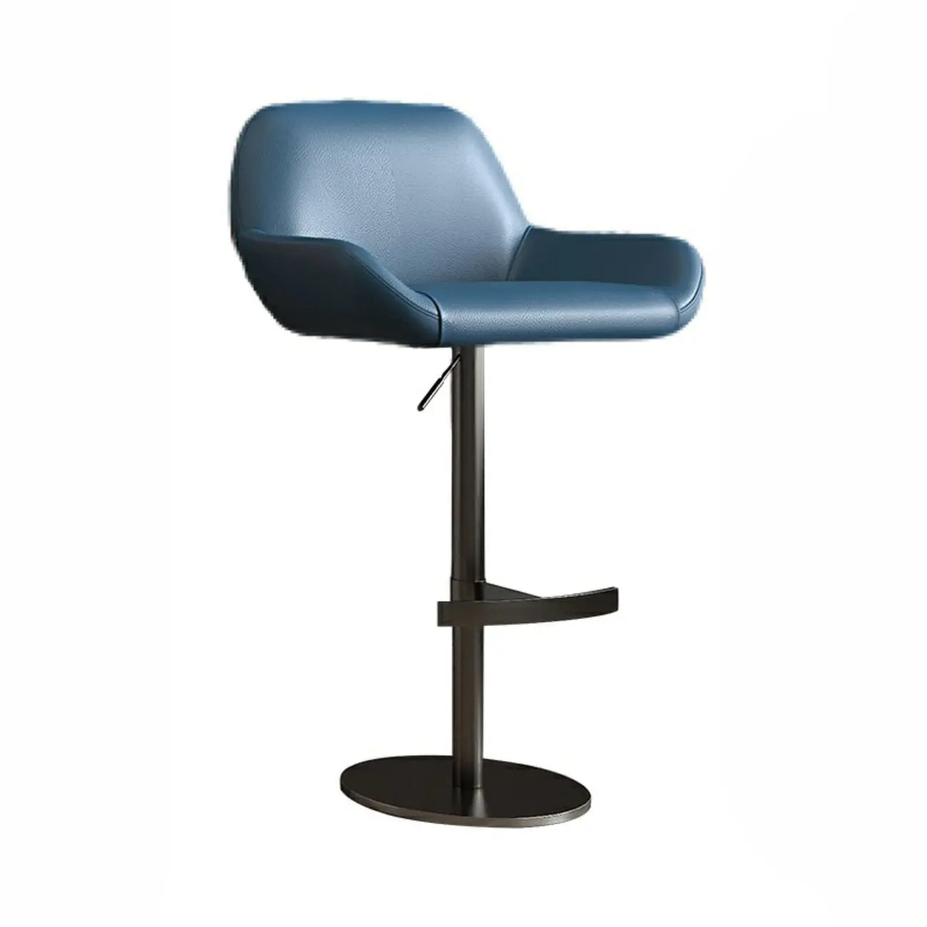 Tabourets de bar pivotants minimalistes en cuir avec dossier bas pour la cuisine