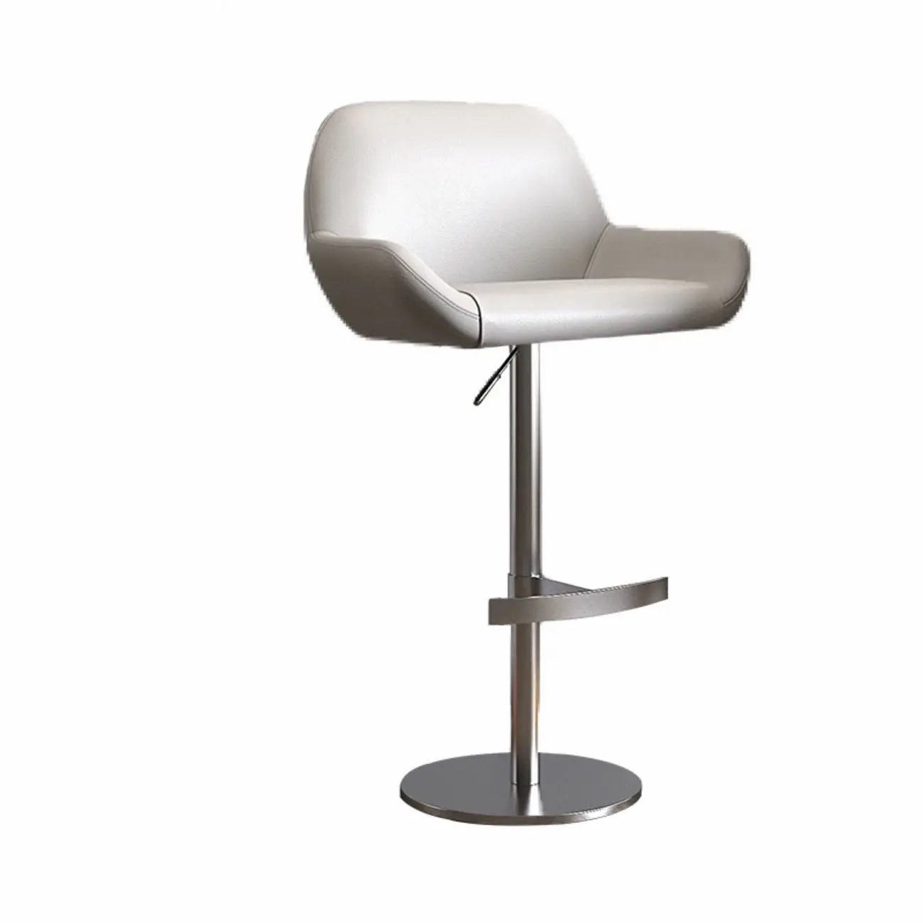 Tabourets de bar pivotants minimalistes en cuir avec dossier bas pour la cuisine