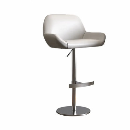 Tabourets de bar pivotants minimalistes en cuir avec dossier bas pour la cuisine