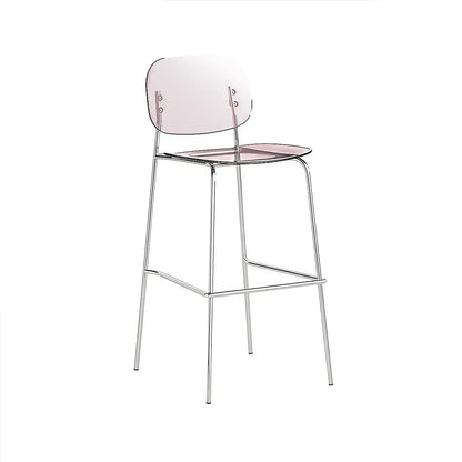 Tabourets de bar modernes en métal et acrylique, hauteur comptoir