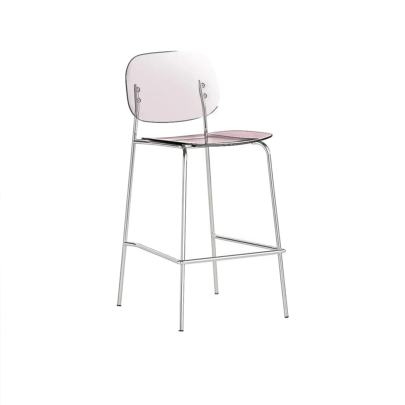 Tabourets de bar modernes en métal et acrylique, hauteur comptoir