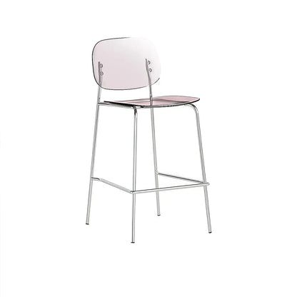 Tabourets de bar modernes en métal et acrylique, hauteur comptoir
