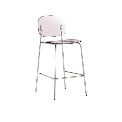 Tabourets de bar modernes en métal et acrylique, hauteur comptoir