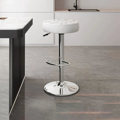 Tabourets de bar pivotants réglables revêtus de cuir