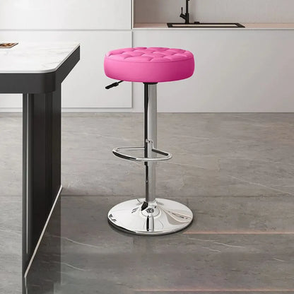 Tabourets de bar pivotants réglables revêtus de cuir