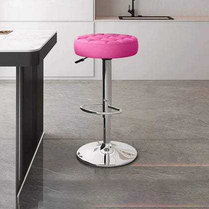 Tabourets de bar pivotants réglables revêtus de cuir
