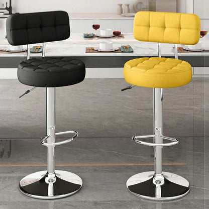 Tabourets de bar pivotants réglables revêtus de cuir