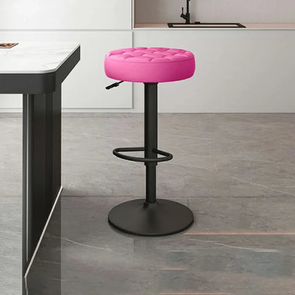 Tabourets de bar pivotants réglables revêtus de cuir