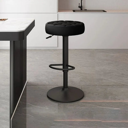 Tabourets de bar pivotants réglables revêtus de cuir