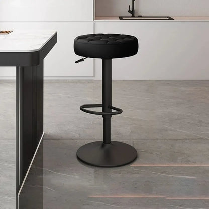 Tabourets de bar pivotants réglables revêtus de cuir
