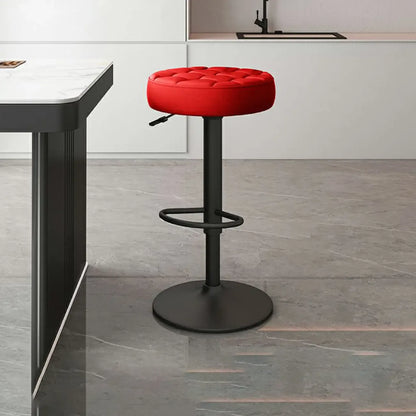 Tabourets de bar pivotants réglables revêtus de cuir