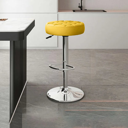Tabourets de bar pivotants réglables revêtus de cuir