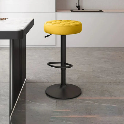 Tabourets de bar pivotants réglables revêtus de cuir