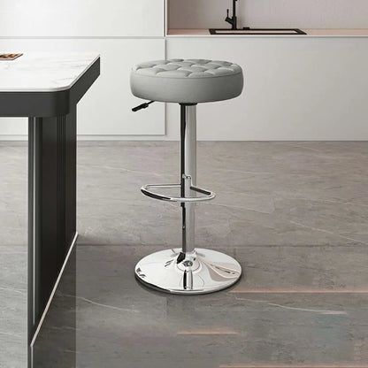 Tabourets de bar pivotants réglables revêtus de cuir