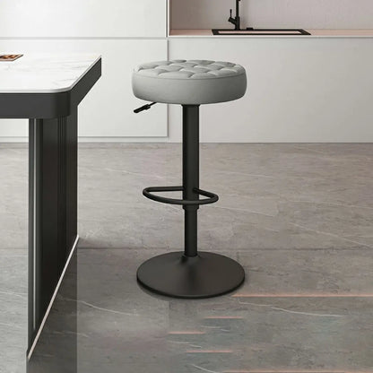 Tabourets de bar pivotants réglables revêtus de cuir