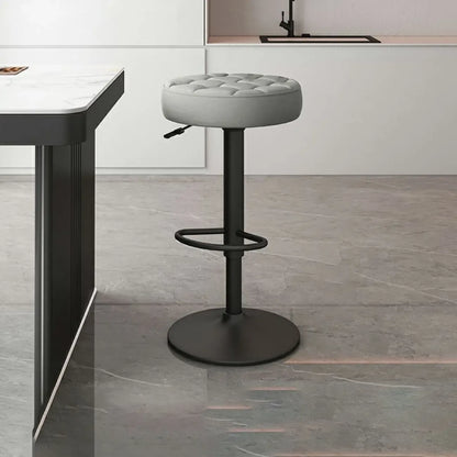 Tabourets de bar pivotants réglables revêtus de cuir