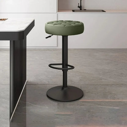 Tabourets de bar pivotants réglables revêtus de cuir