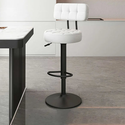 Tabourets de bar pivotants réglables revêtus de cuir