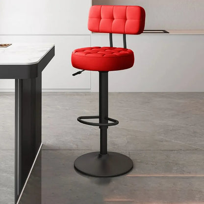 Tabourets de bar pivotants réglables revêtus de cuir