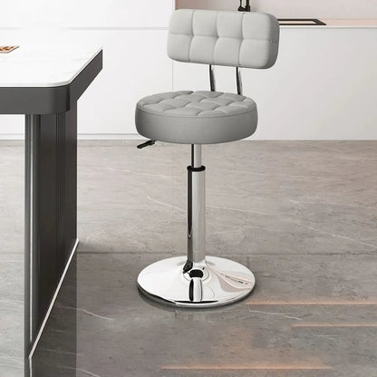 Tabourets de bar pivotants réglables revêtus de cuir