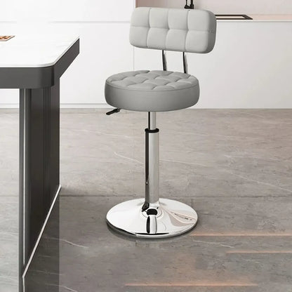 Tabourets de bar pivotants réglables revêtus de cuir