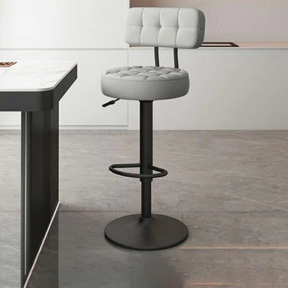 Tabourets de bar pivotants réglables revêtus de cuir
