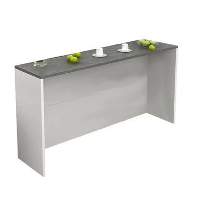 Table de bar élégante avec plateau en pierre et bois pour salon