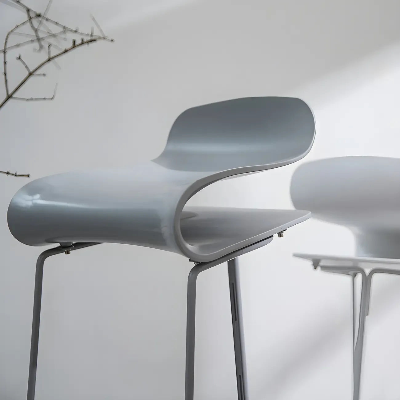 Tabouret de bar haut de comptoir élégant et durable en acrylique, sans dossier