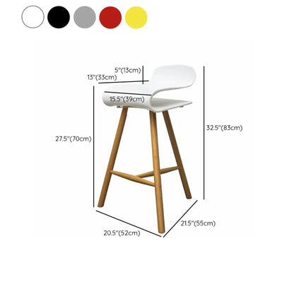 Tabouret de bar haut de comptoir élégant et durable en acrylique, sans dossier