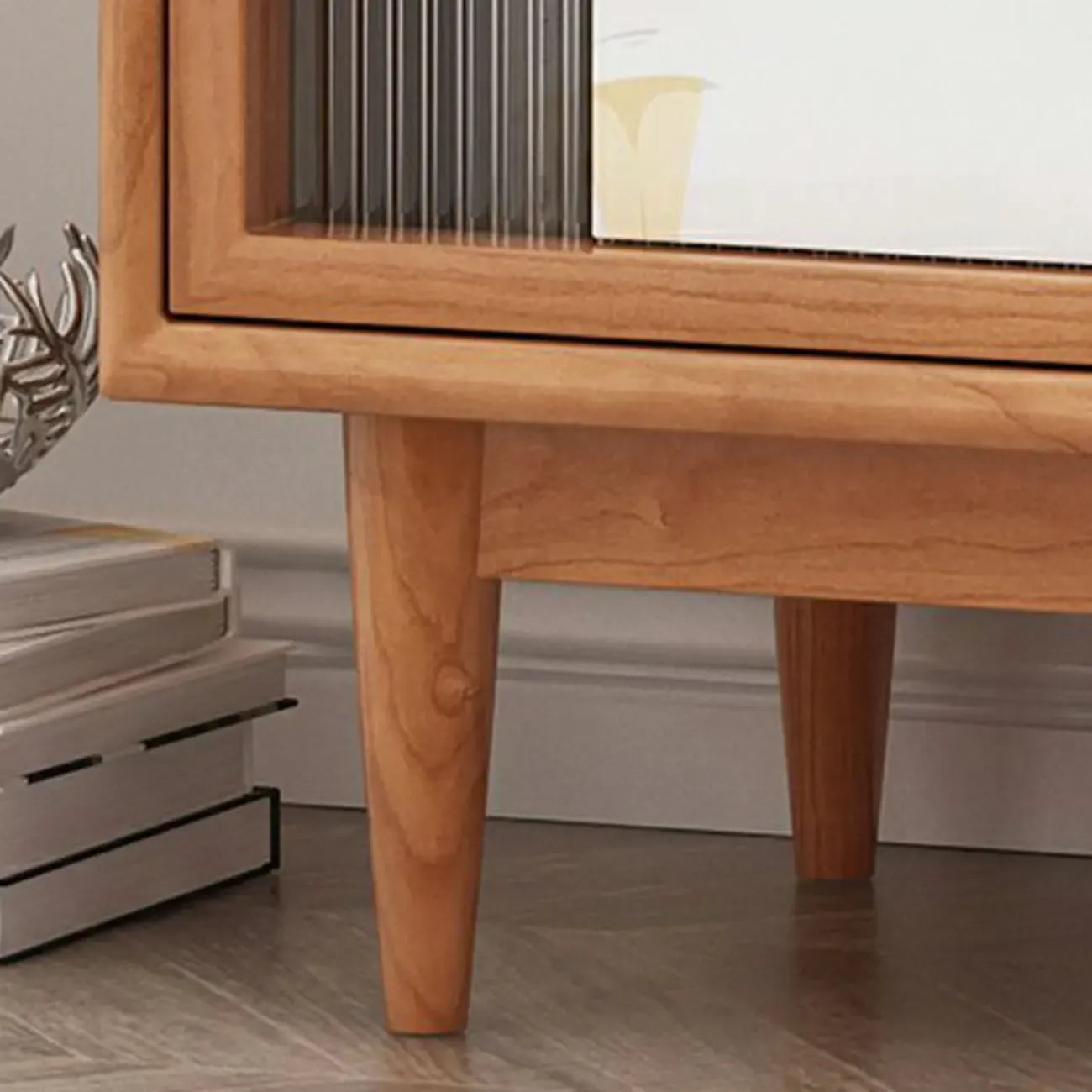 Bibliothèque moderne en bois de cerisier avec rangement