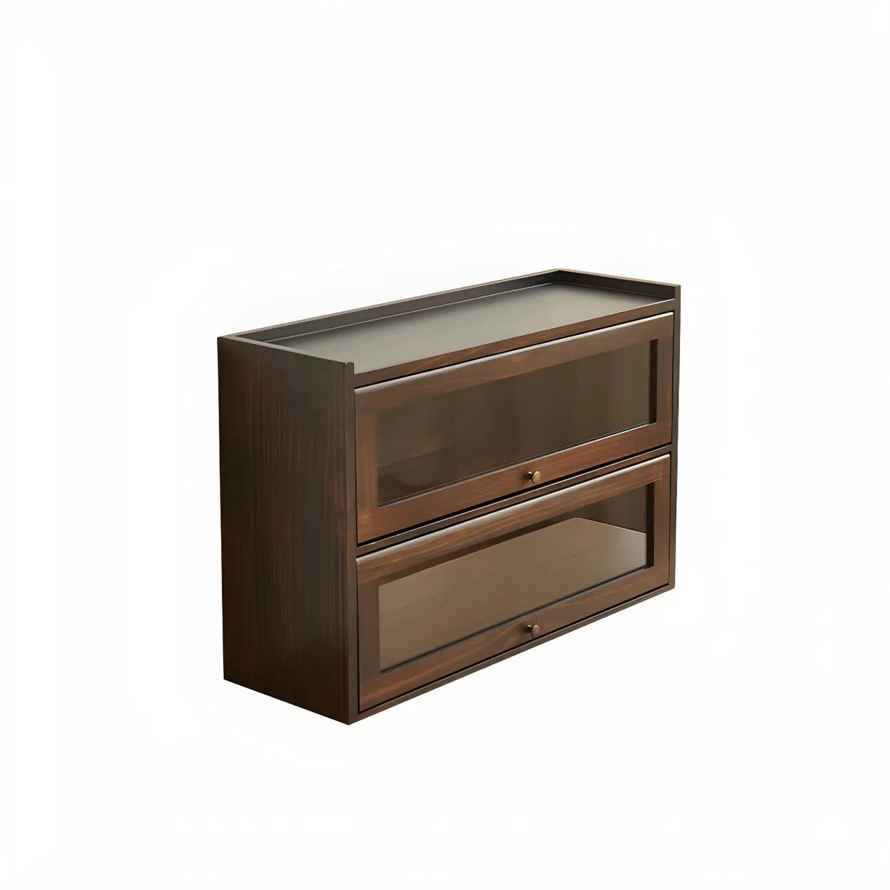 Vitrine de table en bois et verre pour la décoration de cuisine