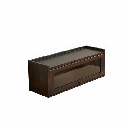 Vitrine de table en bois et verre pour la décoration de cuisine