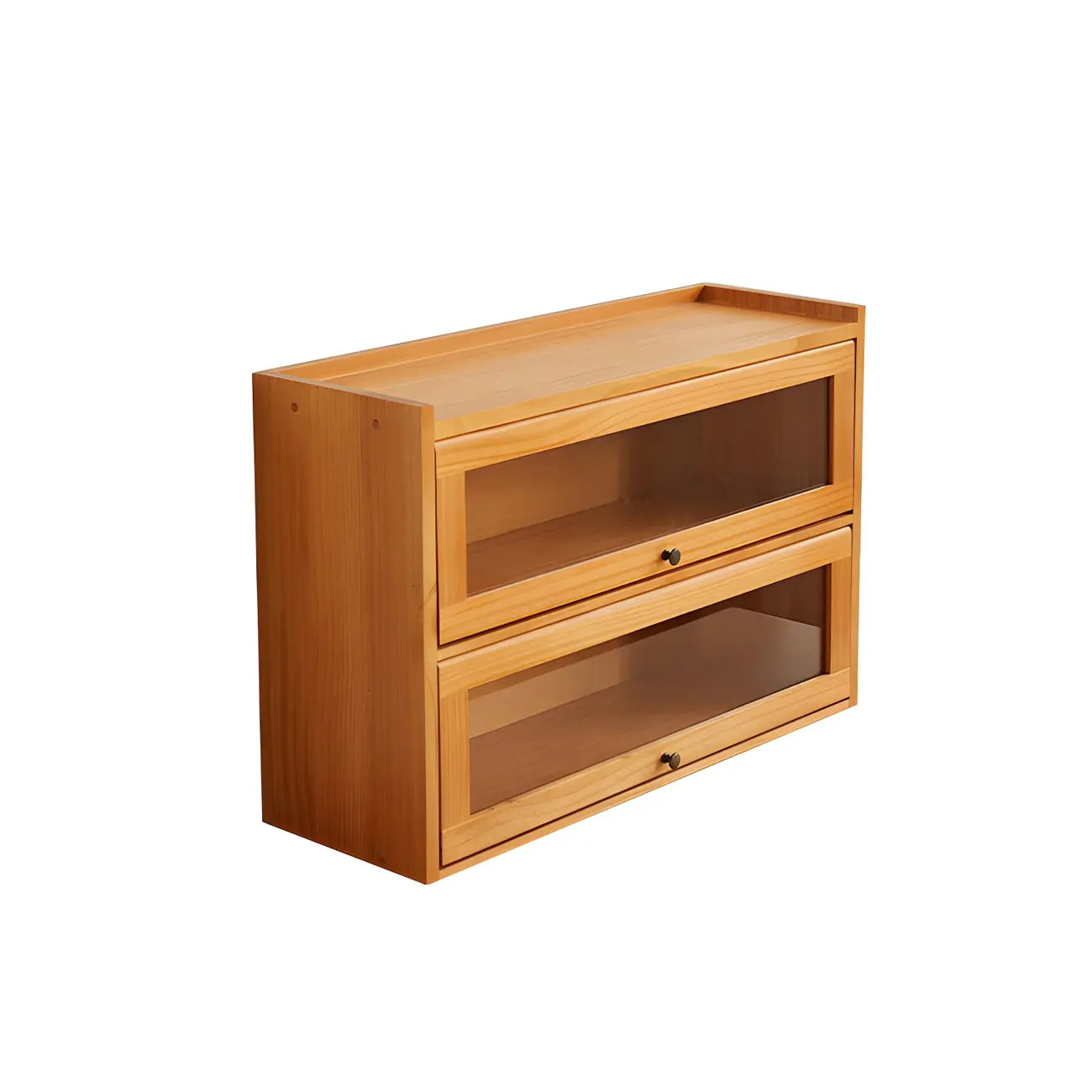 Vitrine de table en bois et verre pour la décoration de cuisine