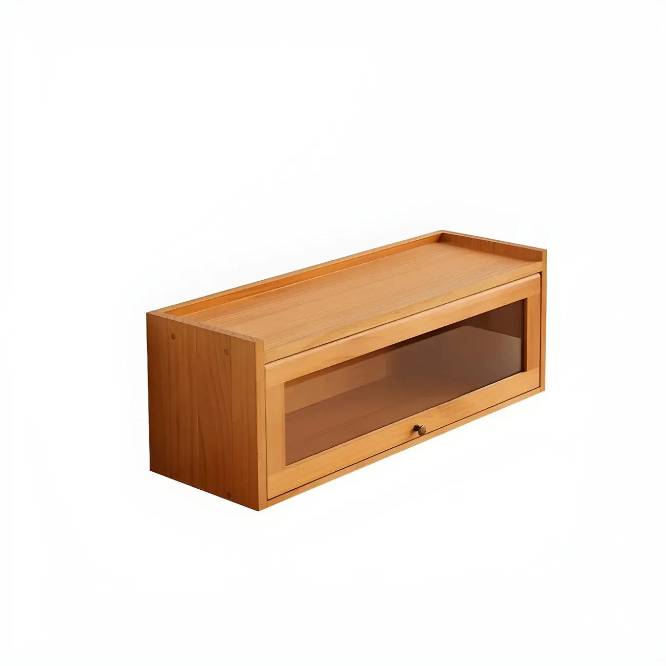 Vitrine de table en bois et verre pour la décoration de cuisine