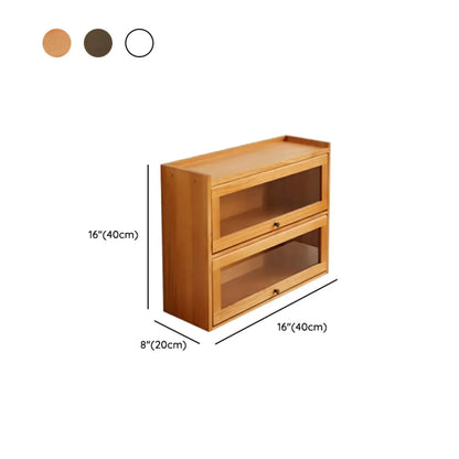 Vitrine de table en bois et verre pour la décoration de cuisine