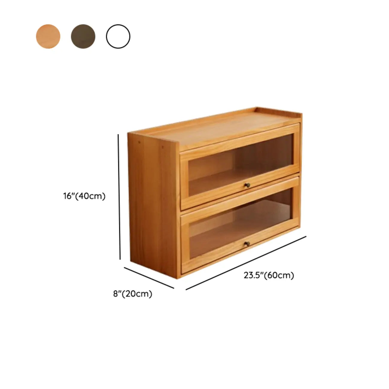 Vitrine de table en bois et verre pour la décoration de cuisine